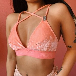PINK XS velvet bralette 💘